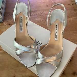 Manolo Blahnik sling back pumps